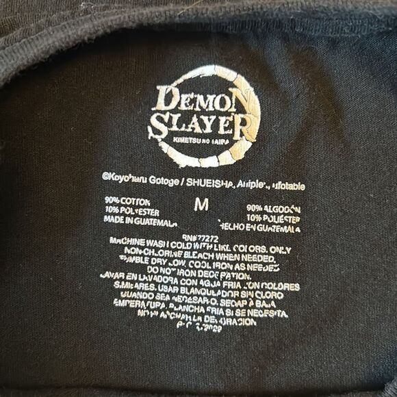 Demon Slayer T-Shirt Black Size Medium Anime Cartoon - Picture 4 of 4